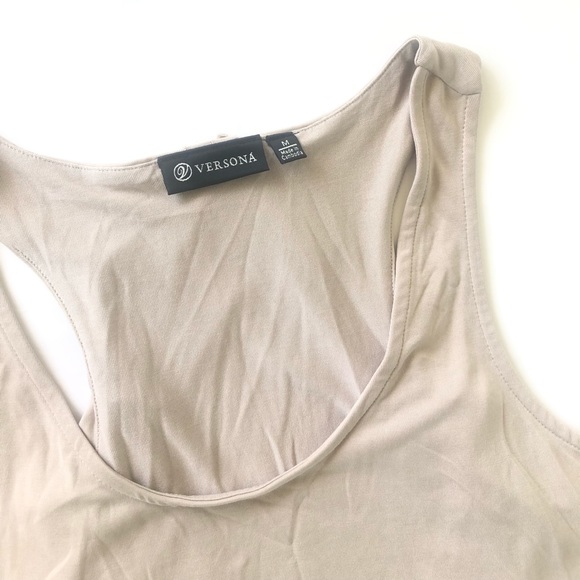 M Versona Tank Top Ruffle Flutter Camel Tan Sand - Picture 3 of 7